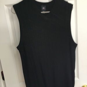 Black sweater vest with design